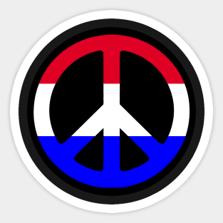 Peace Sign  - RED WHITE & BLUE Sticker